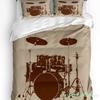 Jazz Drum Music Equipment Bedding Set 3pcs Boys Girls Duvet Cover Pillowcase Kids Adult Quilt Cover Double Bed Set Home Textile