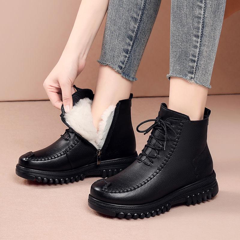 

Women s Mid-Calf Winter Cotton Boots: Fleece-Lined, Thick-Soled, Non-Slip, Versatile, Comfortable, Fashionable, Available in Large Sizes. 37