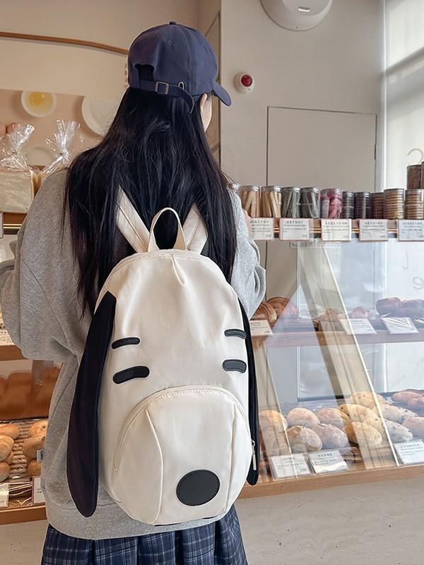 Snoopy Cartoon Backpack For Kids With Nylon And Laptop Storage