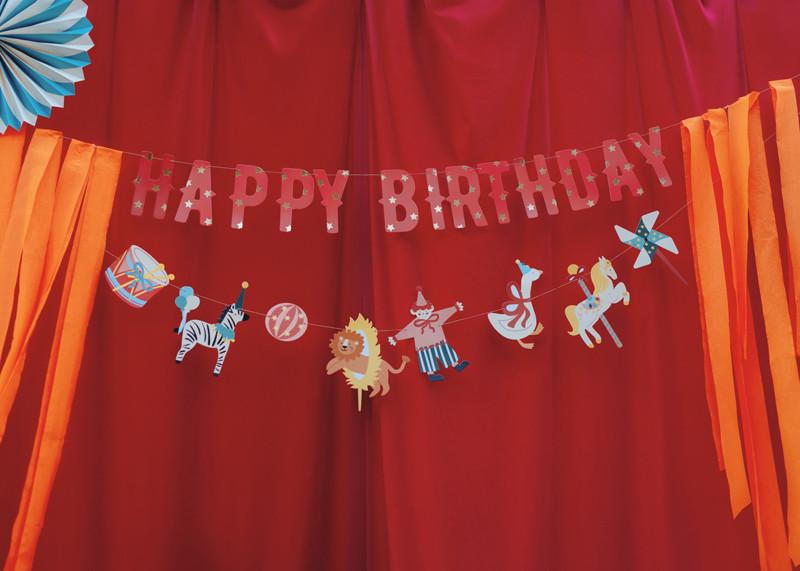 Baner Happy Birthday Cyrk, 275 Cm, Mix