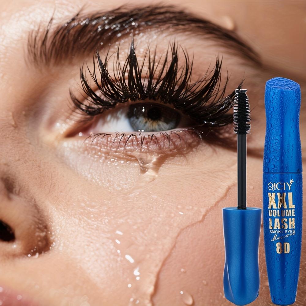8D Mascara Langhaltend Wasserdicht Schwarz Wimperntusche zum Biegen, Schnelltrocknend, Volumenverleihend & Glättend, Klumpenfrei, Wischfest Eyeliner Geschenk für Frauen