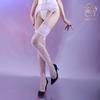 1Dpolka Dot Lace Suspender Stockings Detachable Sexy Over-The-Knee Long Tube Socks Glossy Women Four-Sided Open Crotch Erotic