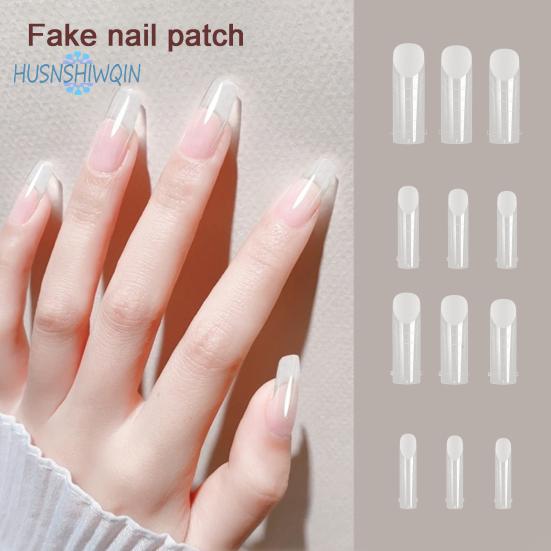 120 Stück/Box künstliche Nagelspitzen mit Linien, gemischte Größe, abnehmbar, einfach zu trimmen, Nagelverlängerung, transparent, geformt, vollständige Abdeckung, Nagelspitzen, gefälschter Finger, UV-Gel-Nagellack