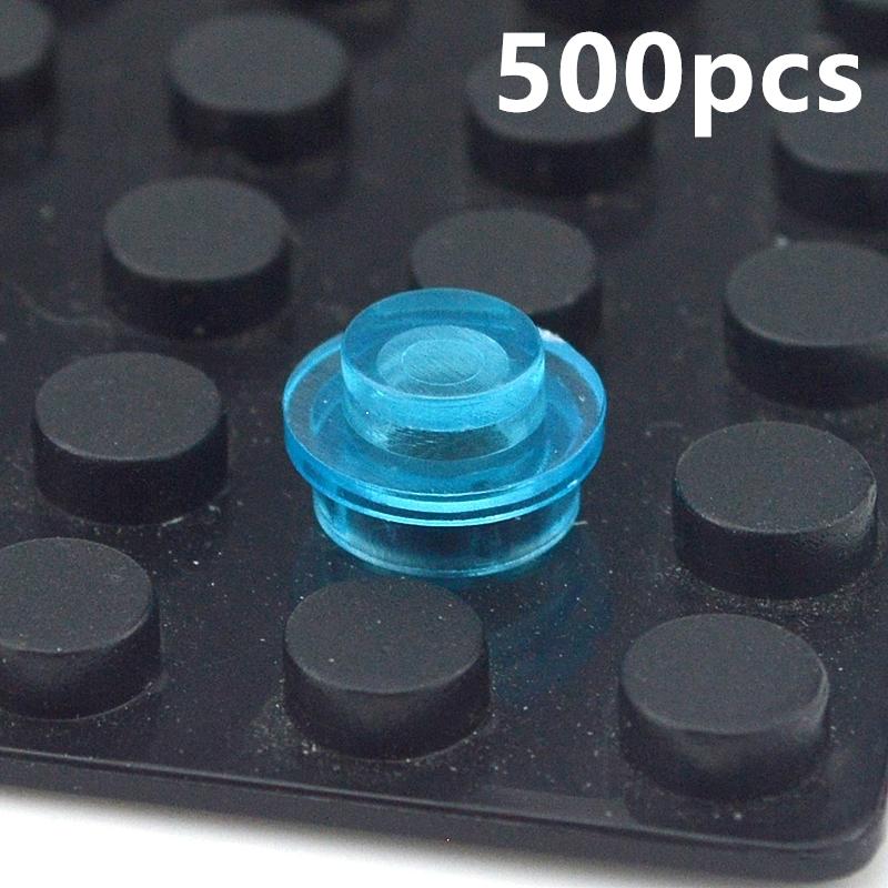 Lamp Block Bricks Transparent 1x1 Dot Size DIY Brick Playset Thin Figures Creative DIY Sea Water Brick Fits For 4073