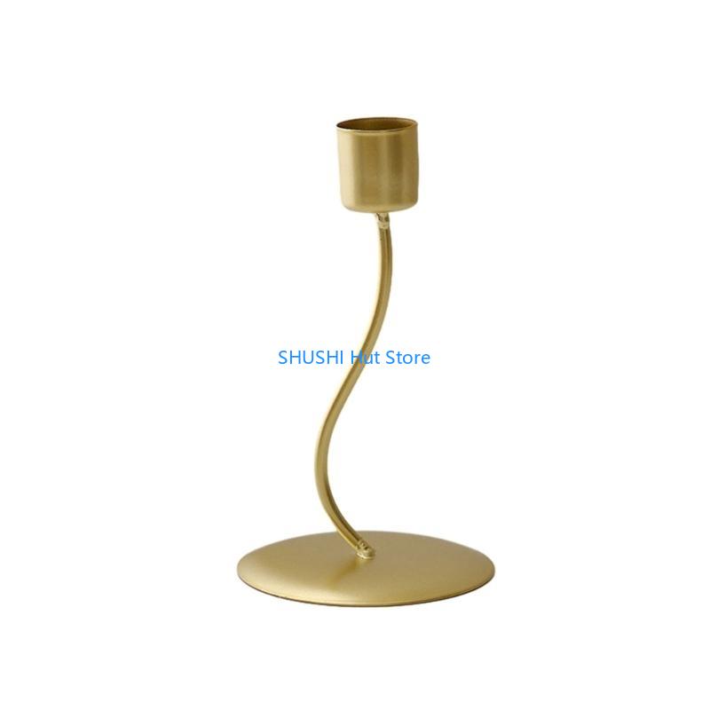 

Nordic Styles Vintage Metal Iron Holder Decorative Stand Candlestick for Wedding Dining Table Centerpiece D57B