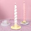 Round Candlestick Silicone Mold Gypsum Plaster Mold Lipstick Holder Tray Mold for DIY Jewelry Organizer Home Craft Decor