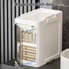 Slim Design Bathroom Storage Cabinet Adjustable Shelf System Movable Foldable Small Spaces Organizer