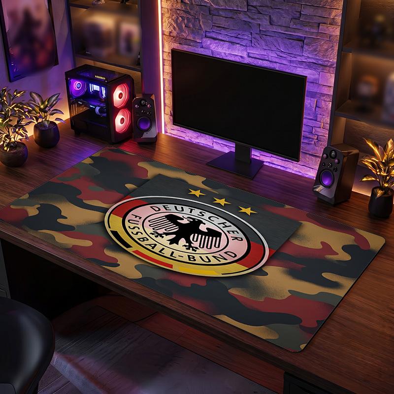 Germany Football Crest Mouse Pad, Extended Non Slip Rubber Desk Mat for Gaming Office Laptop Fan Gift