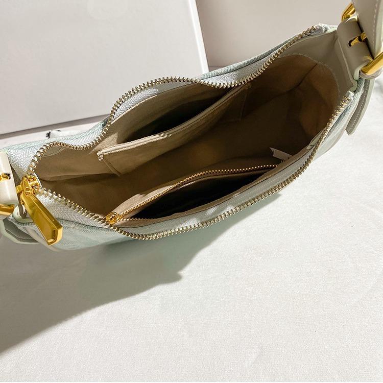 PU niche retro denim underarm bag women's spring and summer new shoulder bag