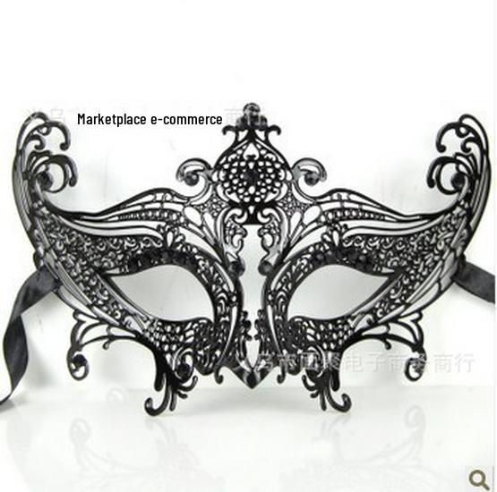 Rhinestone Wrought Iron Half-Face Masquerade Eye Mask