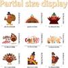 143 Pcs Thanksgiving Window Clings for Glass Windows Fall Window Stickers Seasonal Turkey Pumpkin Maple Leaf Decals Decorations for Thanksgiving