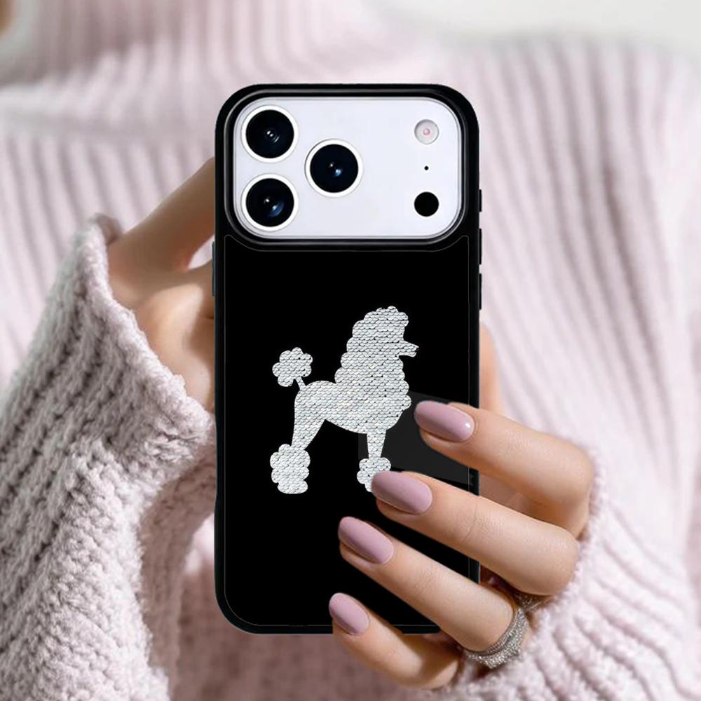 Cartoon Poodles Pattern Soft Phone Case For Apple iPhone 17 Air 16E 15 14 Plus 13 12 11 Pro Max Mini Funda Cover