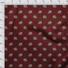 oneOone Cotton Flex Fabric Elephant Block Printed Craft Fabric BTY 40 Inch