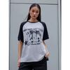 Loose Printed T-shirt Top Western Style New Fashion Loose Casual Print Cotton T-shirt Top