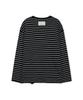 Mattengkim Stripe Damaged Loose Pullover In Black