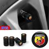 HINLY1 4pcs Car Wheel Tire Valve Caps Tyre Stem Covers Airdust Waterproof For For Fiat Abarth 500 Abarth 124 Abarth 595 Car Accessories