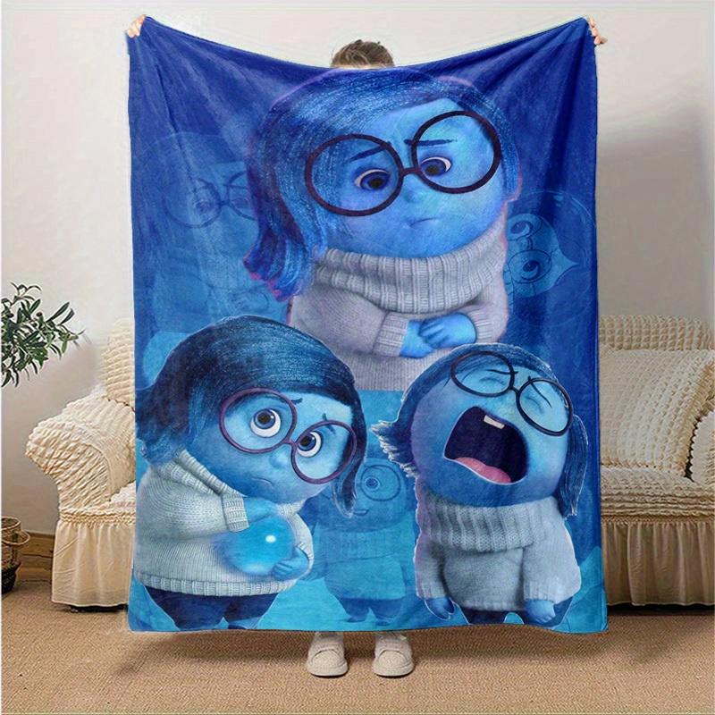 1pc,"Home Decor Blue Character Blanket Perfect for Sofa, Bedroom, Living Room, Travel