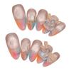 10Pcs Monet Garden Oval False Nails End UV Gel Material For Party Wedding Daily Use
