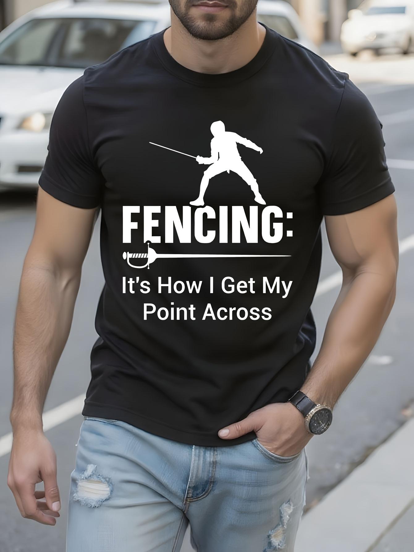 Fencing Enthusiast Graphic Tshirt Graphic Tshirt - Black ... S