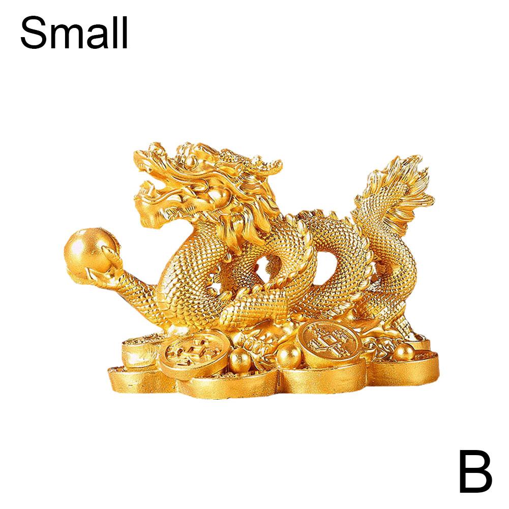 

Resin Chinese Mythical Animal Dragon Statue Figures Miniature Antique Ornaments Dragon Ornament Feng Shui Decor Gifts