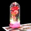 Crystal Glass Rose: Luminous Preserved Flower Music Ornament for Valentine's Day