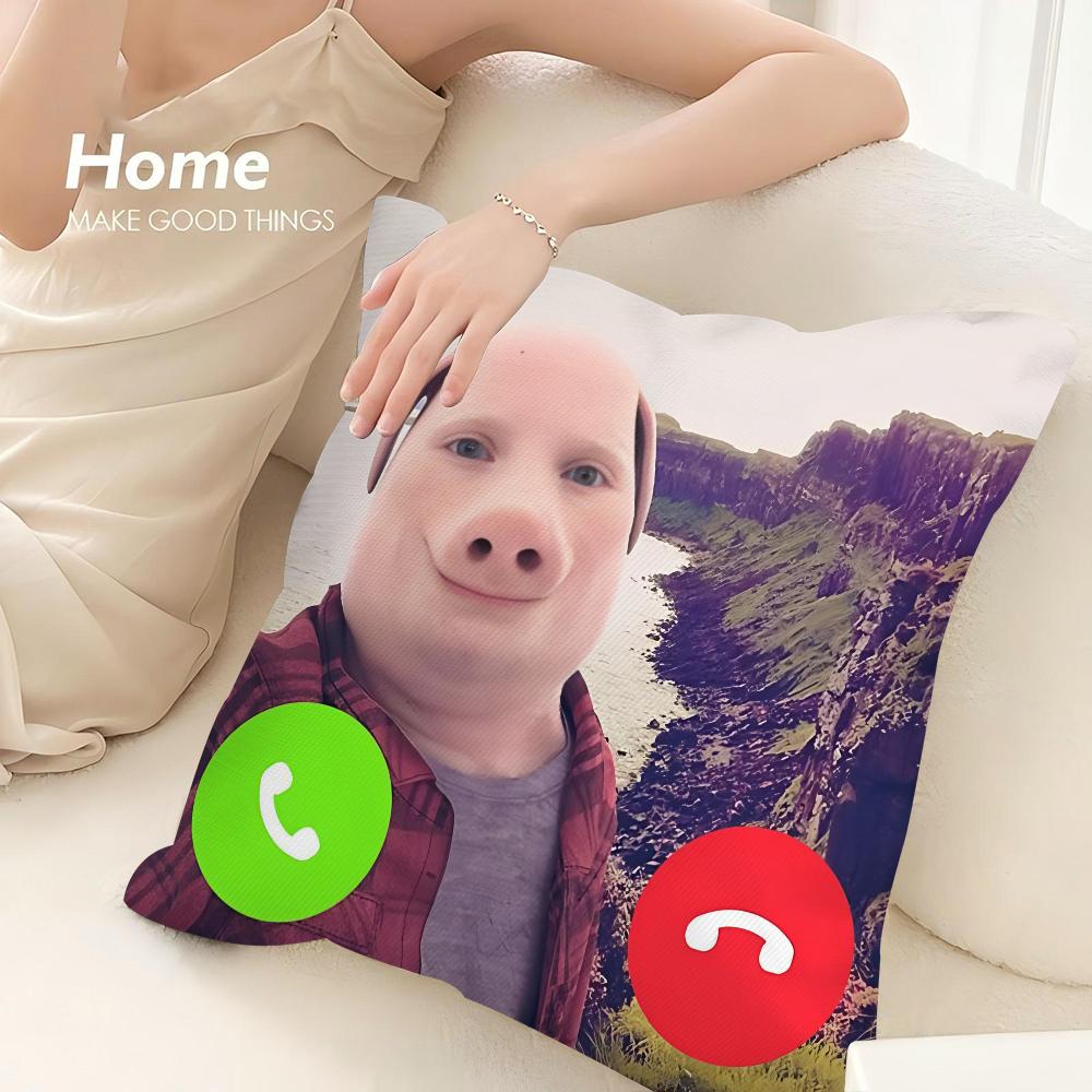 John Pork Is Calling Pillow Case 3D Print Polyester Fiber 40*40 Cm Home Sofa Throw Pillow Cover Decoration Festival Gift