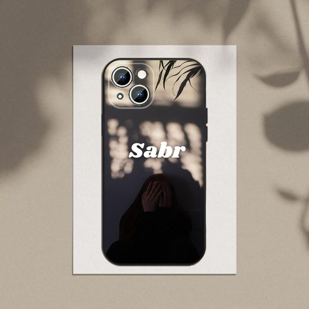 Sabr P-Patience   Phone Case For Apple iPhone 15,14,13,12,11,XS,XR,X,8,7,Pro,Max,Plus,mini Silicone Black Cover