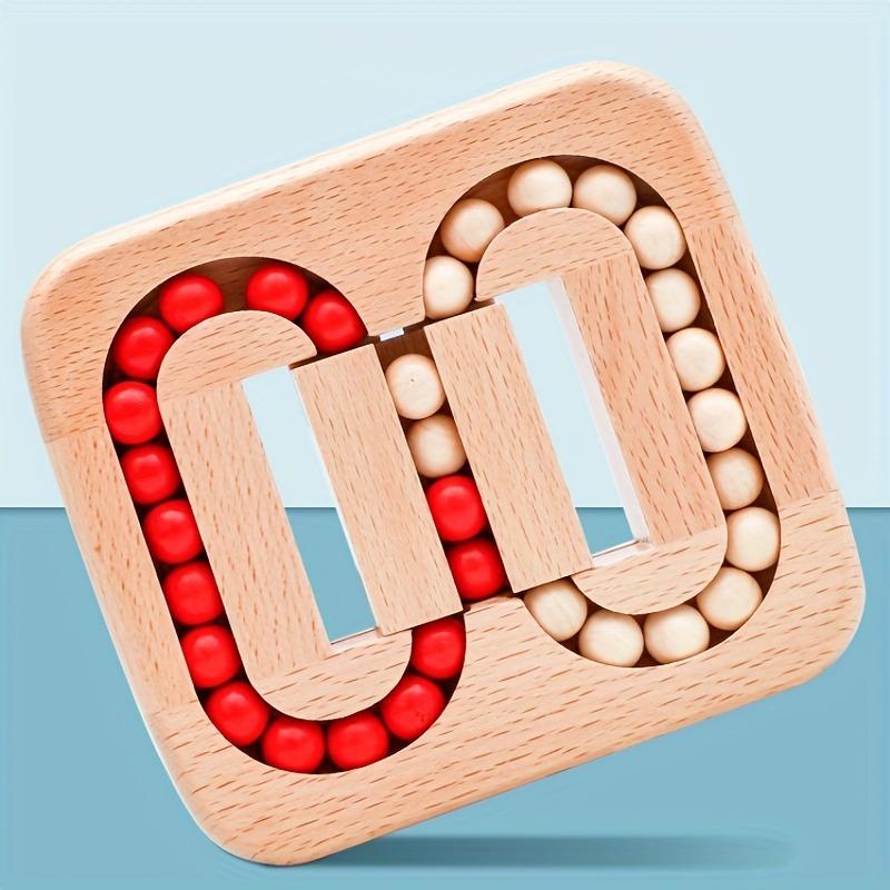 1Set Maze Ball Game, Creative Ring Solving Maze Adult Stress Relieving Puzzle Game, Wooden Plane Ball Hole Lock Luban Lock