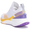 Li Ning YueYing Element Minimalist Fashion Fabric Cushioning Breathable Low top Running Shoes Men's White Orange ARHS005-4