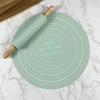 Silicone Dough Mat And Non-Stick Rolling Pins Set Kneading Pad Anti-Slip Pastry Boards For Pizza Pastry Bread Baking Tools