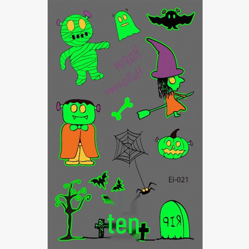 Водонепроникні тимчасові татуювання на Хелловін: Світні наклейки з гарбузом та павутиною для будь-якого віку