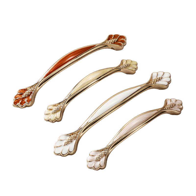 European Style Red Amber Drawer & Wardrobe Handle - Modern, Simple Cabinet Door Hardware