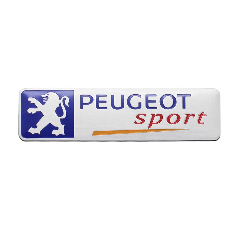 

2026 Hot Car Sticker 3D Aluminum Metal Car Stickers Body Car Styling Emblem Badge for Peugeot 306 308 408 108 RCZ 208 107 106 20