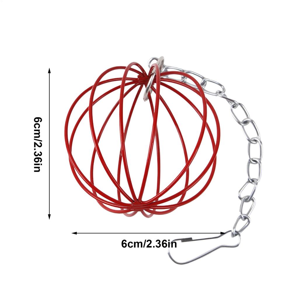 

Bunny Hay Feeder Hay Rack Dispenser for Bunny Chew Toys Suspending Metal Grass Feeding Ball Pet Supplies Cage Accessories красный