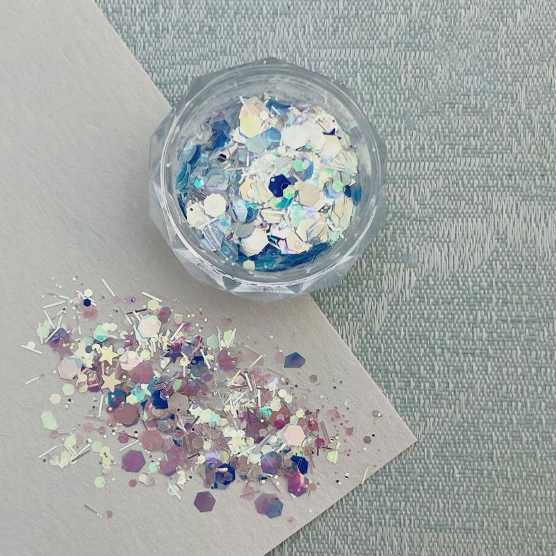 Séquins Colorés pour Ongles Multi-styles Fragments Super Scintillants Poudre pour Ongles Décorations pour la Création d'Ornements de Manucure DIY