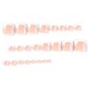 Bling Press On Round Fake Toenails Lasting Effect with Moderate Thickness for Toe Decoration Home Nail DIY