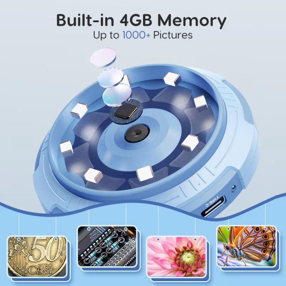 8 LED Lights Digital Microscope 100X Mini Microscope Handheld Magnifying Glass  Gifts for Kids