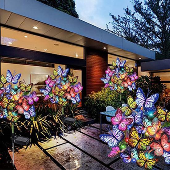 Outdoor Solar Garden Light Decorative Butterflies Lights LED Solar Powered Waterproof Stake Light