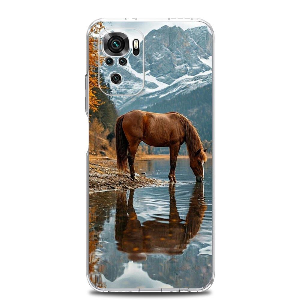 Phone Case For Xiaomi Redmi Note 15 14 13 12 4G 10 11 Pro Plus 5G 14C 13C 12C 10C Cover Beautiful Elegant Brown Horses