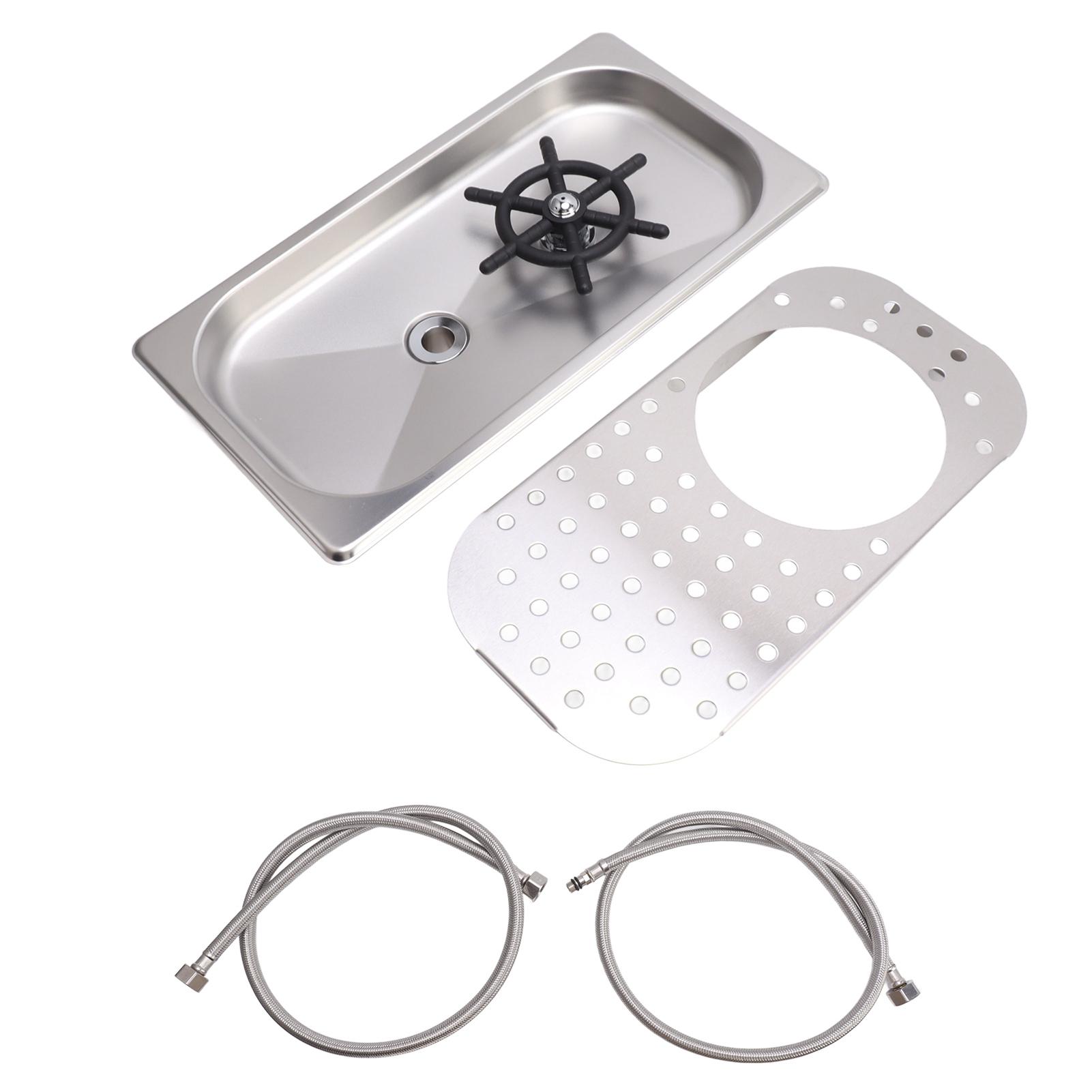 

ZK20 Ополаскиватель для кувшинов из нержавеющей стали 304, Ополаскиватель для стаканов, Мойка для стаканов, Высоконапорная мойка, С поддоном для сбора капель, Шланг для бара