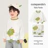 T-shirt a maniche lunghe Kaka Panda per bambini e bambine - Moda Primavera/Autunno
