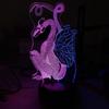 Led 3d Small Dragon Desk Lamp For Living Room Creative Seven Color Touch Tv Filled Table Lamp For Bedroom