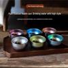 Portable Double-Layer Pure Titanium Teacup Set - Small Cup for Camping & Kung Fu Tea Ceremony