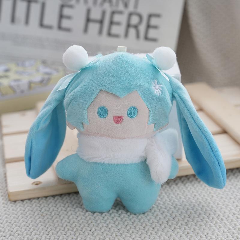 Hatsune Miku Plush Doll Cute Toy Trendy Figure Keychain Bag Charm Stuffed Animal Doll Pendant Accessory For Fans Gift Anime