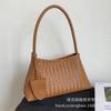 Premium Texture Light Luxury Woven Pattern Underarm Bag Women's 2025 New Temperament Portable Shoulder Bag Commuter Bucket Bag