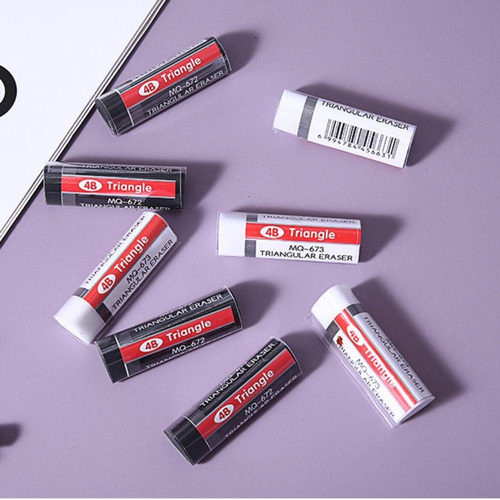 Měkká a čistá trojúhelníková guma Černá bílá gumovací tužka Odolné gumy 4B Zkoušky