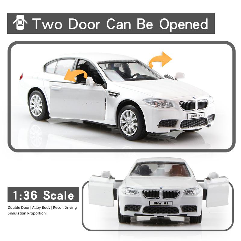 BMW M4 M5 Coupe Simulations-Druckguss & Spielzeugfahrzeug Rückziehmotor Auto & Türen zu öffnen RMZ city 1:36 Geschenke aus Legierungsmodellen für Kinder