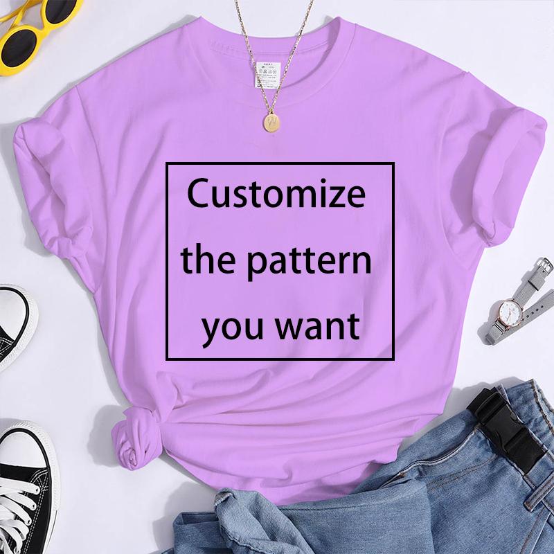 2024 Fashion Customized TShirts Women Men Harajuku Vneck Tshirt Summer Short Sleeve Tops Tees DIY Graphics Unisex Shirts