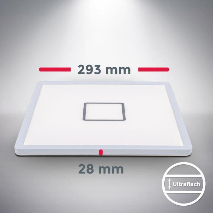 LED Ceiling Light - B.k.licht - Square Design - 18w - 2400 Lumen - Silver White