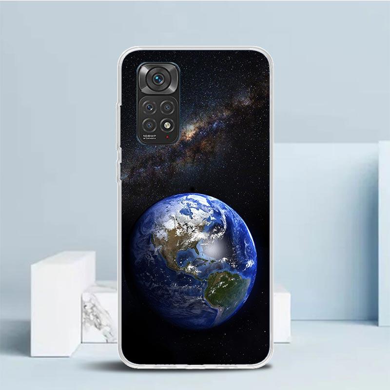 Erdsterne Weltraum Weiche Hülle für Xiaomi Redmi Note 15 14 13 12 Pro Plus Handyhülle 14S 11S 11T 11E 10S 10 4G Muster Schale Redmi